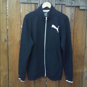 Puma dark blue zip up jacket warm cell